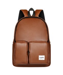 Doppia Leather Backpack - Brown