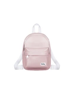Yuppie Mini Basic Leather Backpack 2 in 1 - Pink